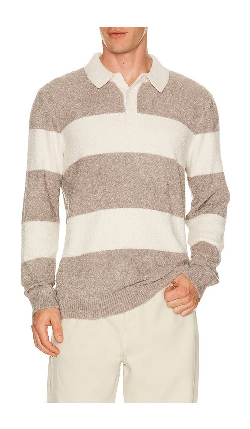 Barefoot Dreams Rugby in Grey,White. L. Also in S, M, XL/1X