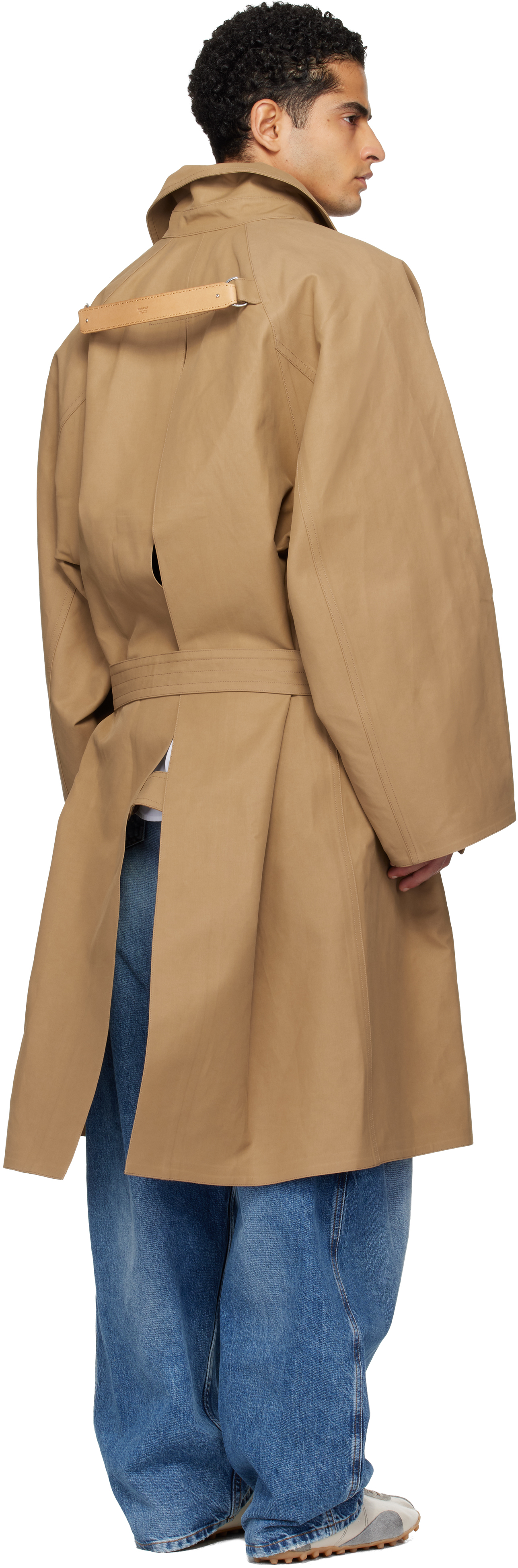 Tan Twill Trench Coat