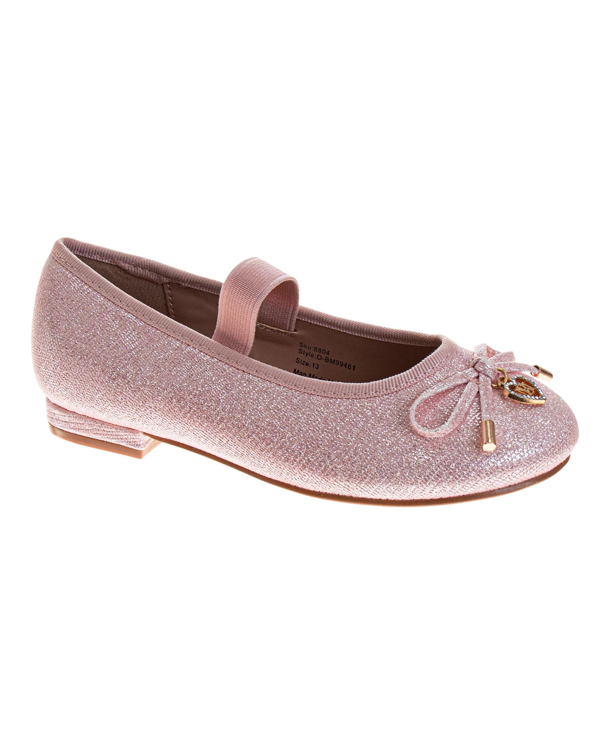 Little Girls Dress Shoes Elegant Glitter Finish Classic Formal - Pink