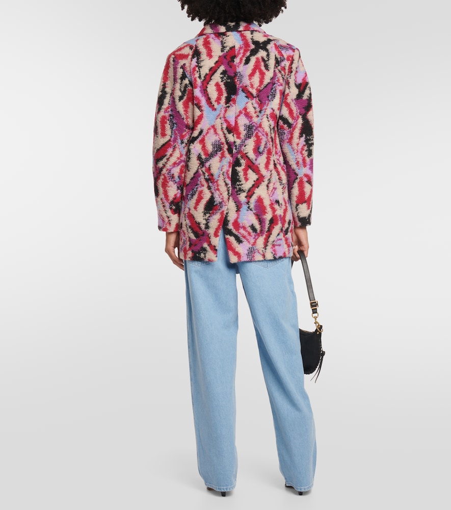 Intarsia wool-blend jacket