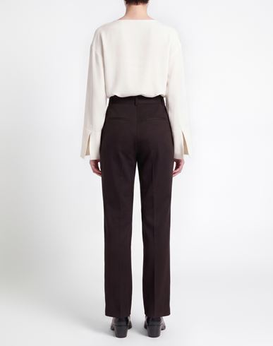Woman Pants Dark brown Size 8 Polyester, Viscose, Elastane