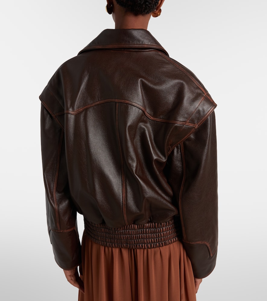 Leather biker jacket