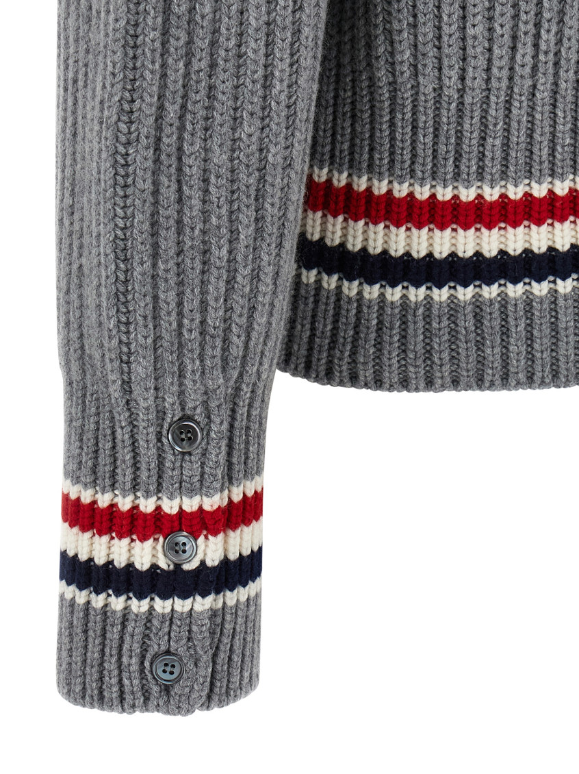 Rwb Tape Cardigan Sweaters And Cardigans Gray