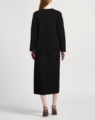 Woman Top Black Size 2 Viscose, Calfskin