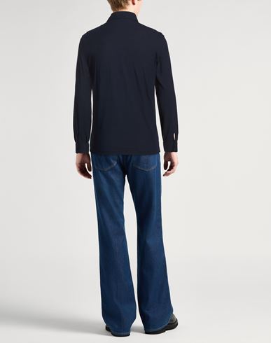 Man Shirt Midnight blue Size 36 Cotton