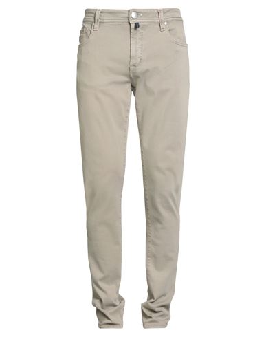 Man Jeans Khaki Size 37 Cotton, Polyester, Elastane