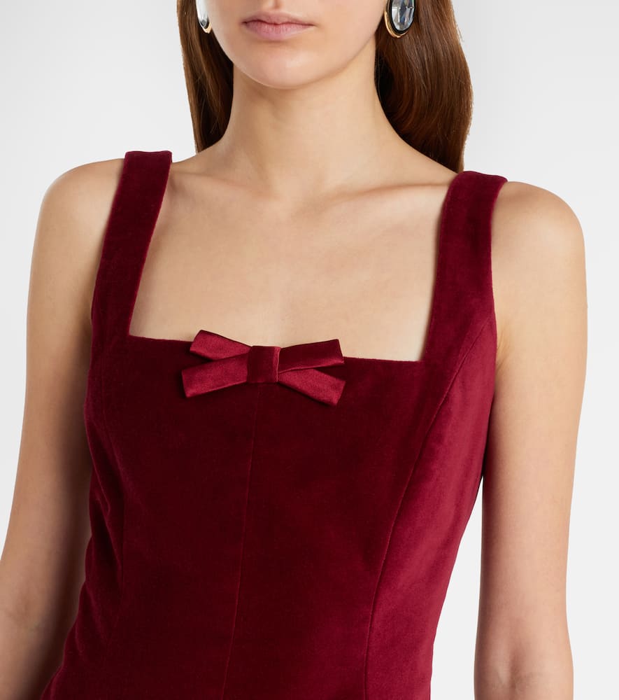 Brooke cotton velvet minidress