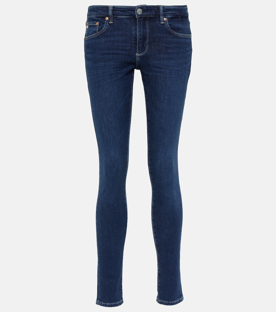Mid-rise skinny jeans