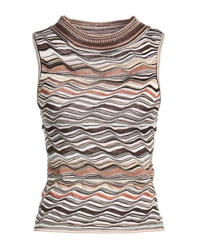 Woman Top Beige Size 10 Viscose, Wool, Polyamide, Elastane