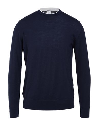 Man Sweater Navy Size S Wool, Silk