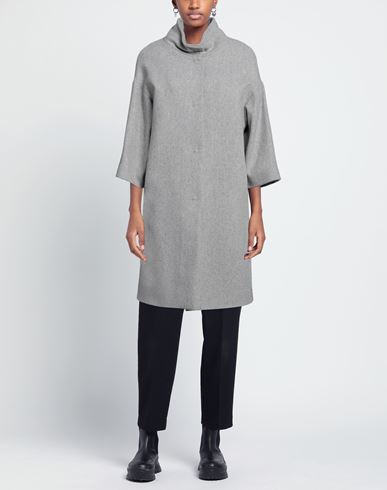 Woman Coat Grey Size 8 Wool, Polyamide, Polyester