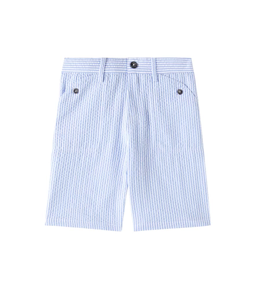 Tartine et Chocolat Striped cotton seersucker shorts