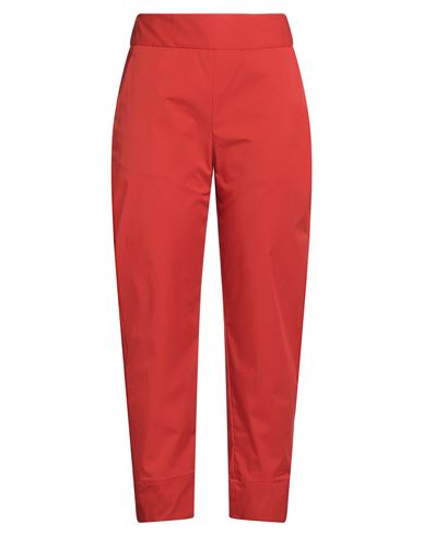 Woman Pants Tomato red Size 6 Cotton, Polyamide, Elastane