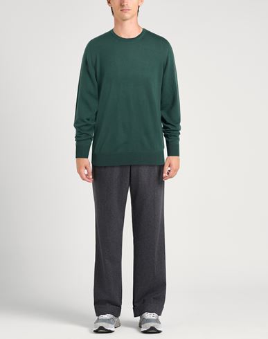 Man Sweater Green Size 34 Merino Wool