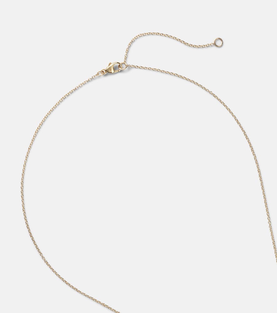 Essential 14kt gold necklace with diamonds