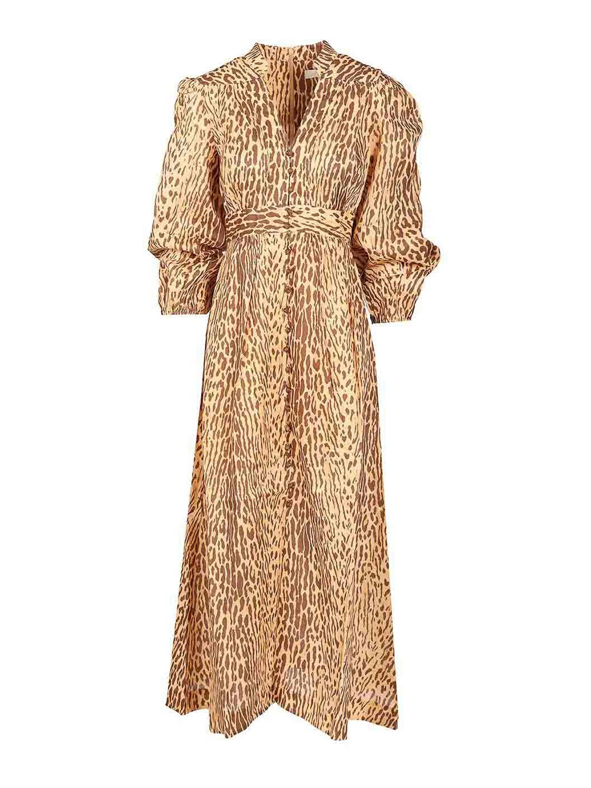 Leopard Print Midi Dress