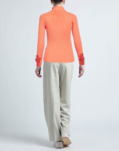 Woman Turtleneck Orange Size 8 Wool