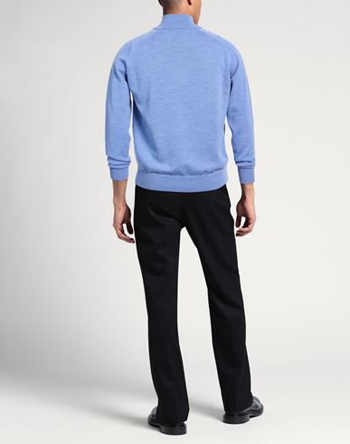 Man Sweater Light blue Size L Merino Wool