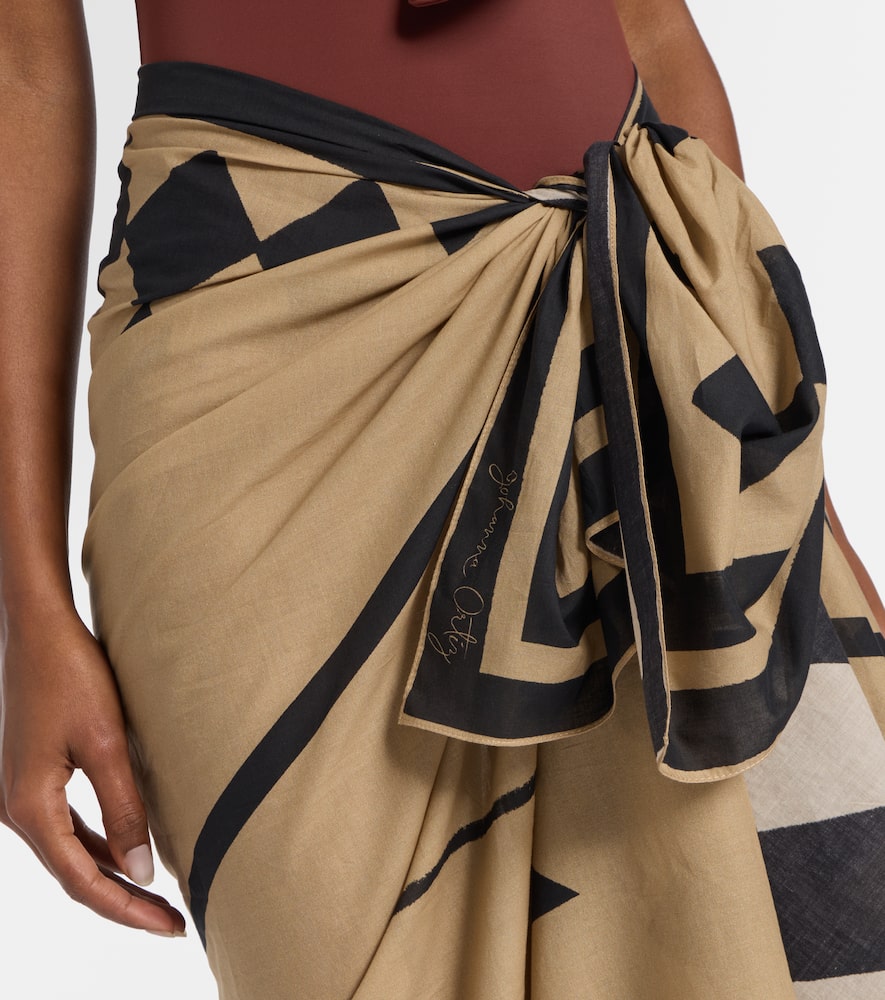 Cotton printed beach cover-up