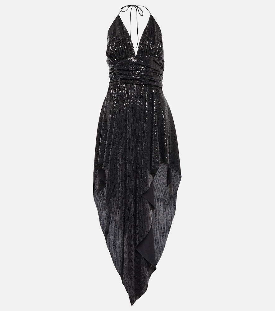 Sequined halterneck minidress
