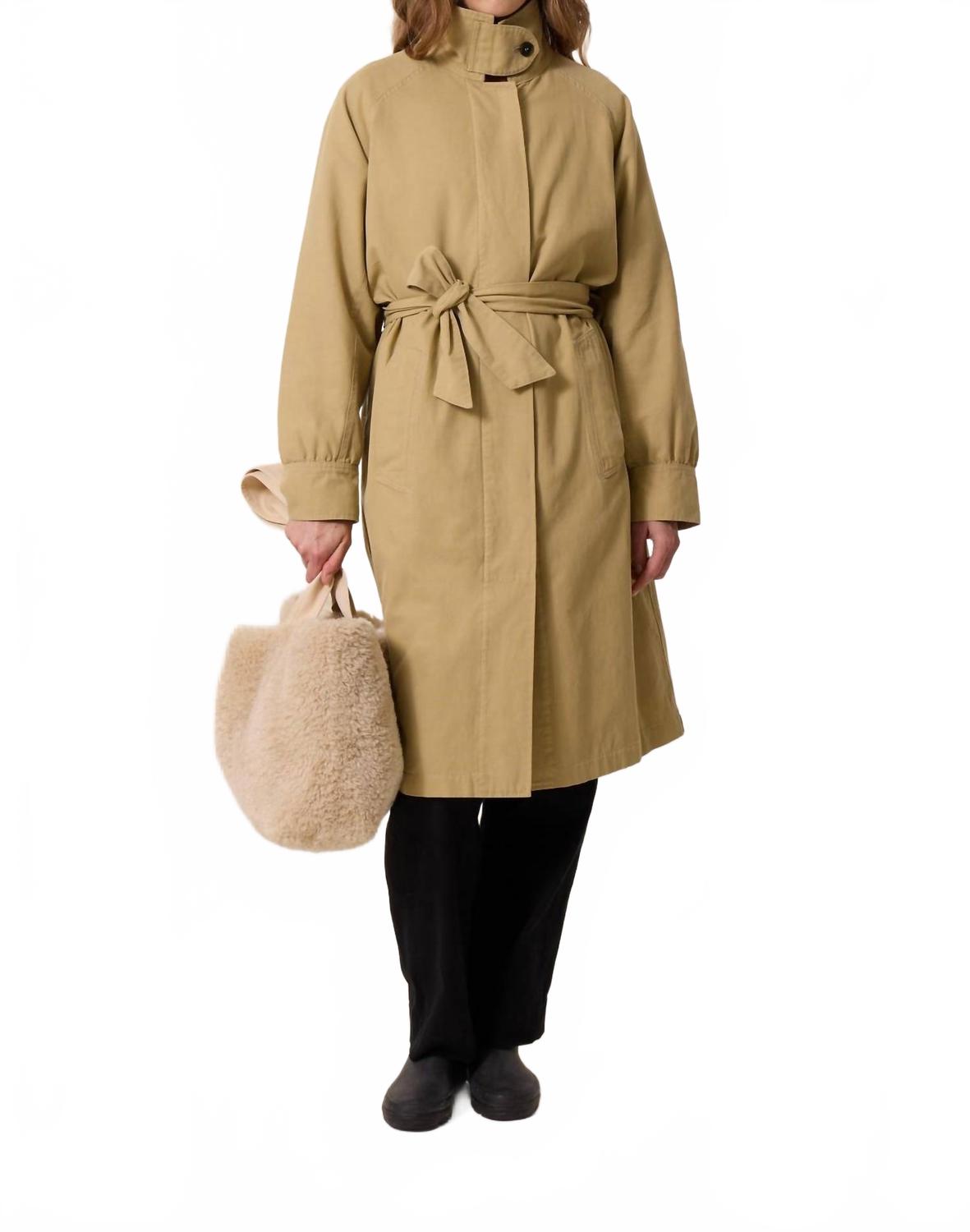 Women's Victorine Plain Trench Coat In Caramel Beige