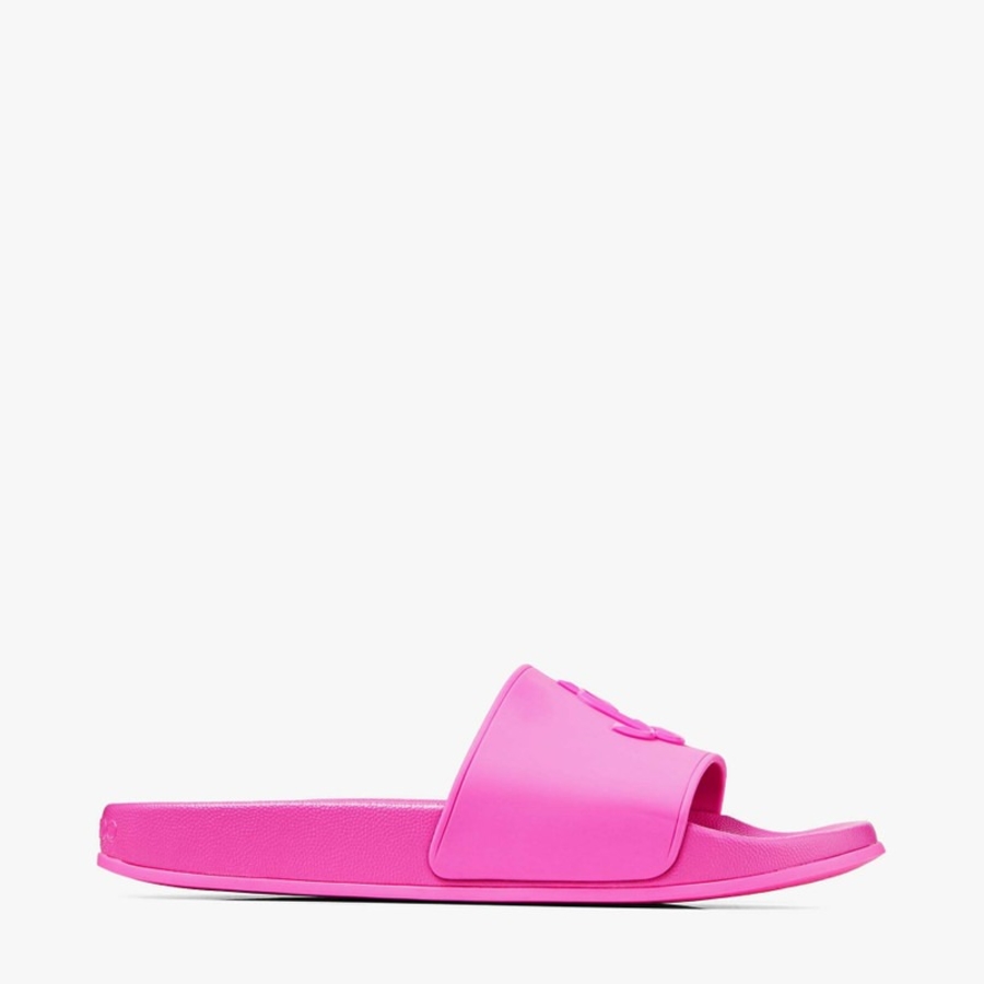 Rubber Pool Slides with JC Monogram