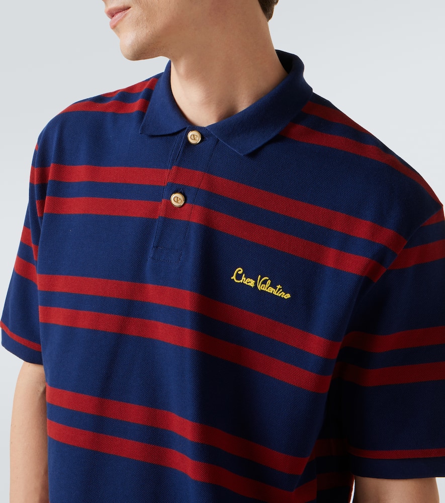Chez striped cotton polo shirt