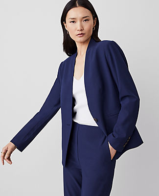 Ann Taylor The Petite Cutaway Blazer in Bi-Stretch