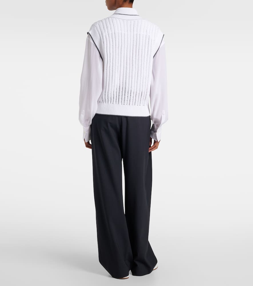 Cotton sweater vest