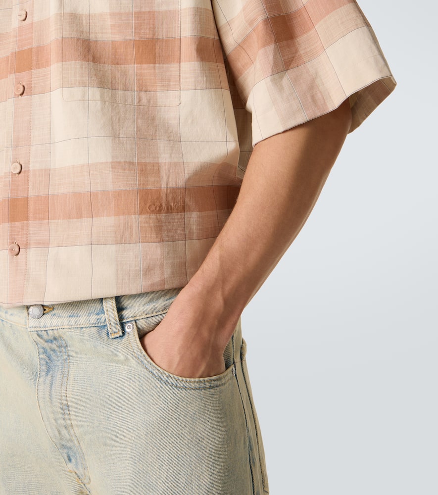 Tommy checked oversized cotton bowling shirt