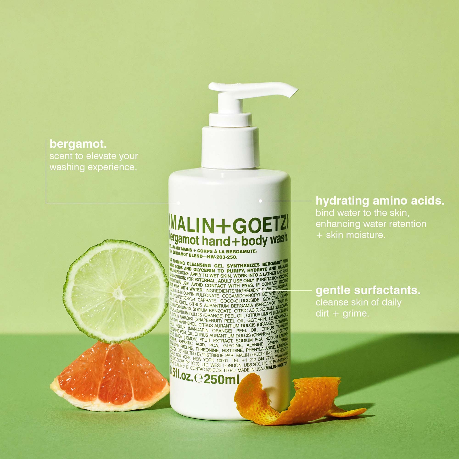 Malin & Goetz Bergamot Hand + Body Wash