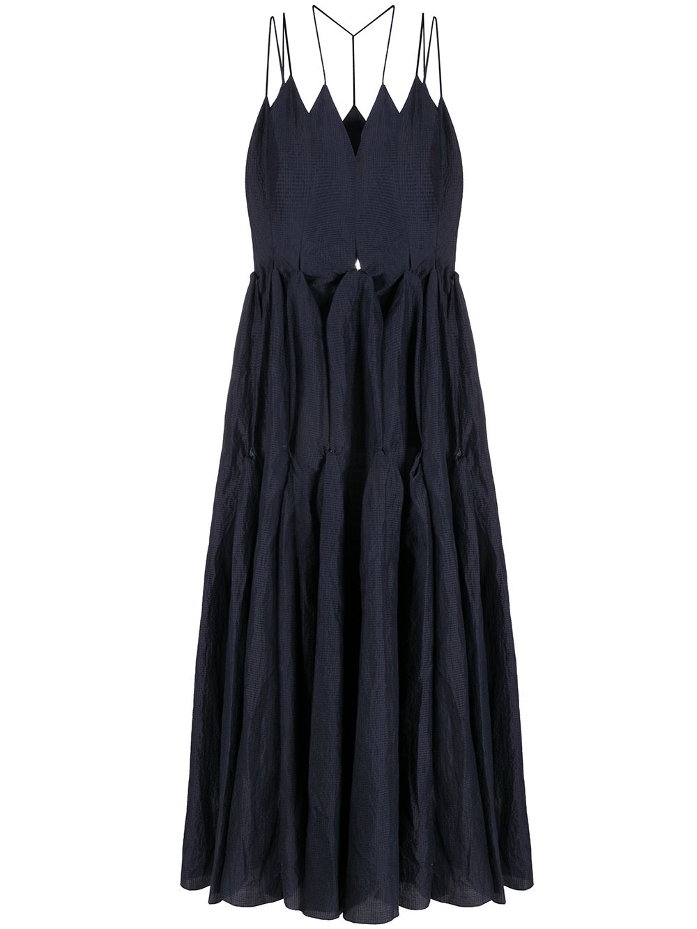 Flared skirt maxi dress - Blue