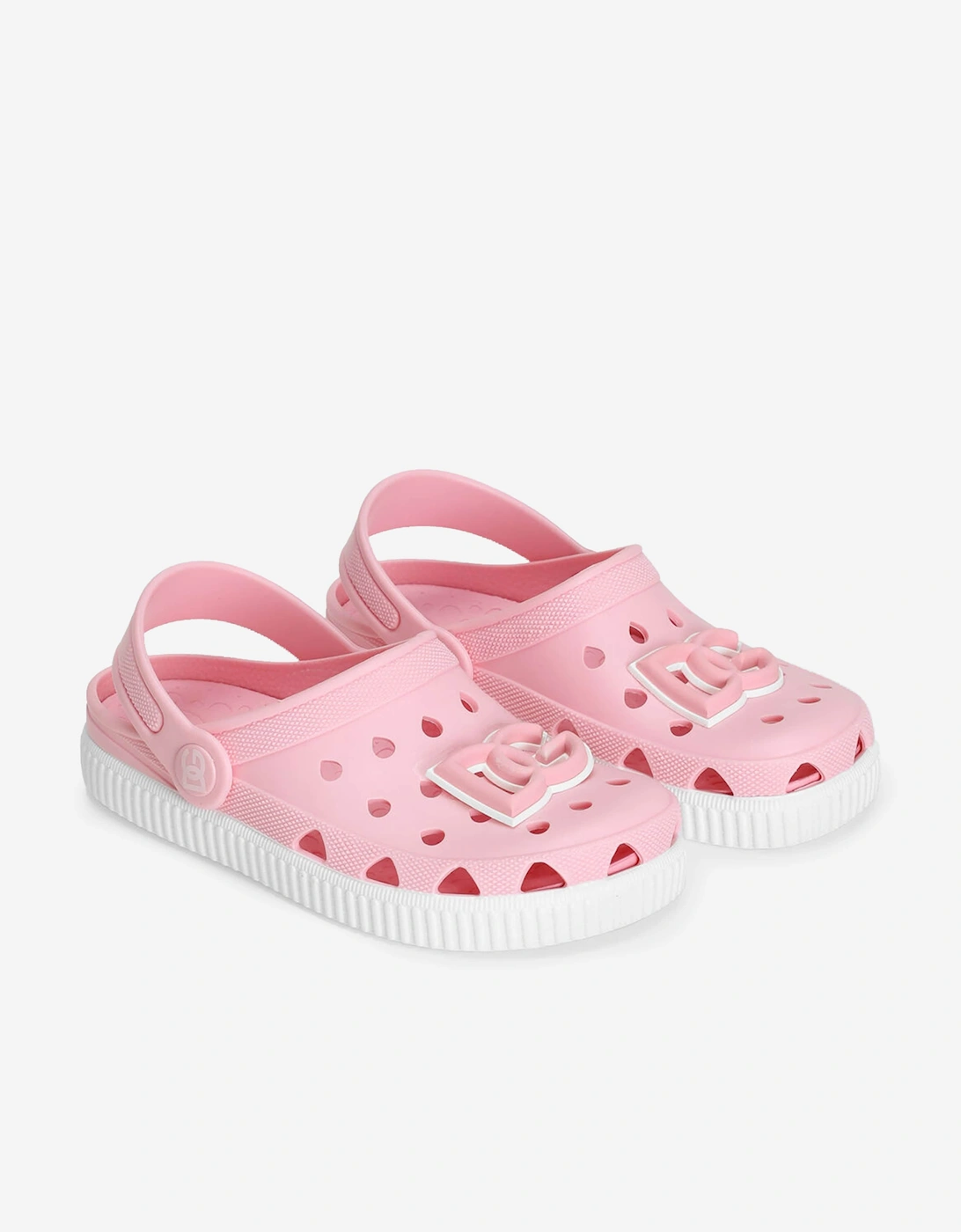 Girl's Dolce & Gabbana Girls Logo Clog Sandals in Pink - : 2.5 older
