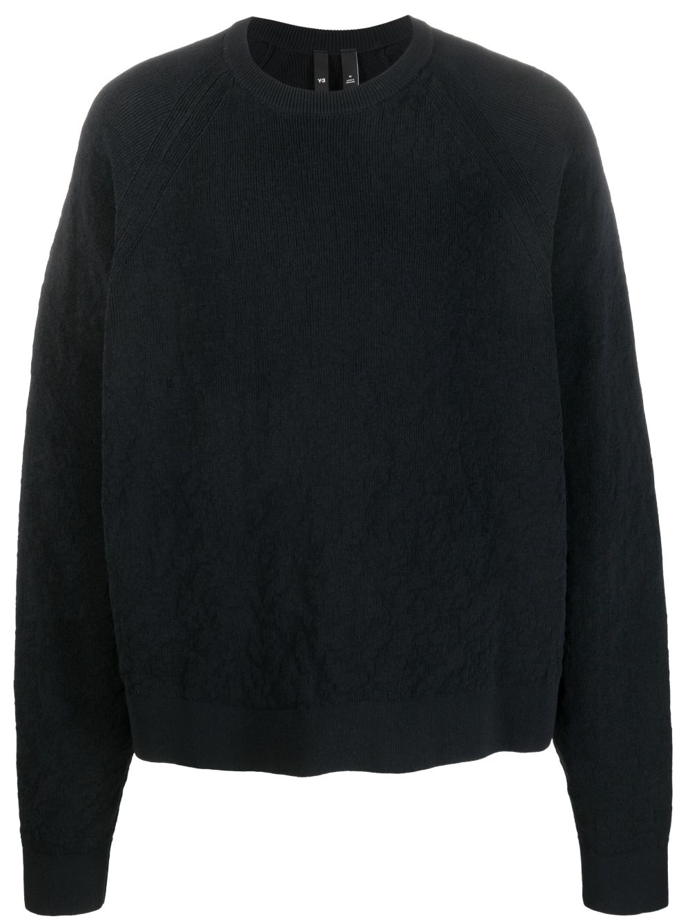 Organic-cotton-blend plain sweatshirt - Black