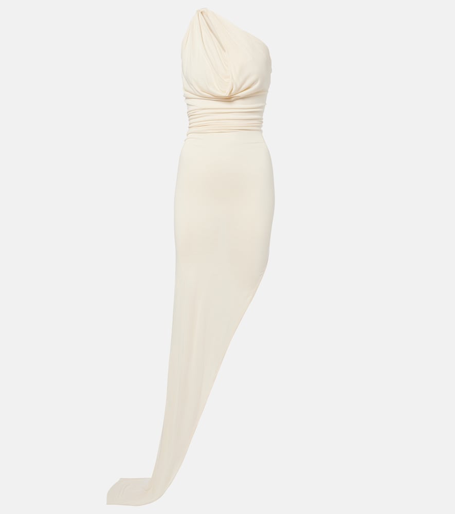 Aaliyah asymmetric draped gown