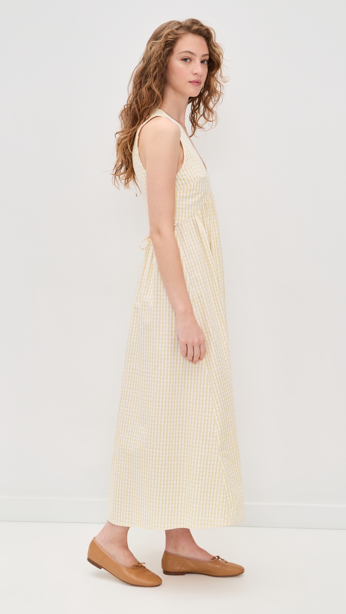 Lune Midi Dress Butter Textured Gingham