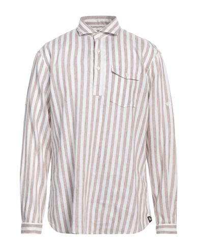 Lardini Man Shirt Brown Size M Linen
