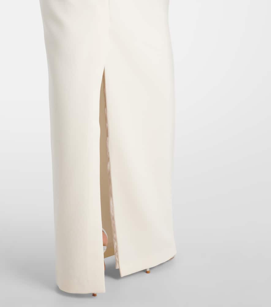 Embellished crêpe gown