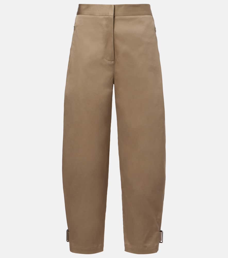 Serene cotton barrel-leg pants