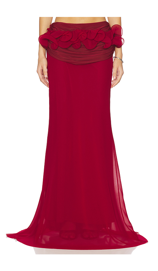 Aniye Records Tecla Long Skirt in Red. S. Also in XS
