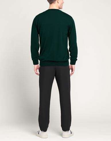 Man Sweater Dark green Size 40 Merino Wool