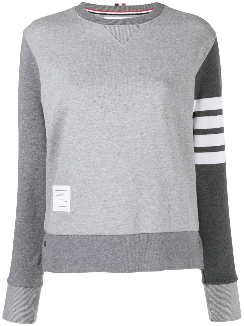 4-Bar loopback crew neck sweatshirt - Grey