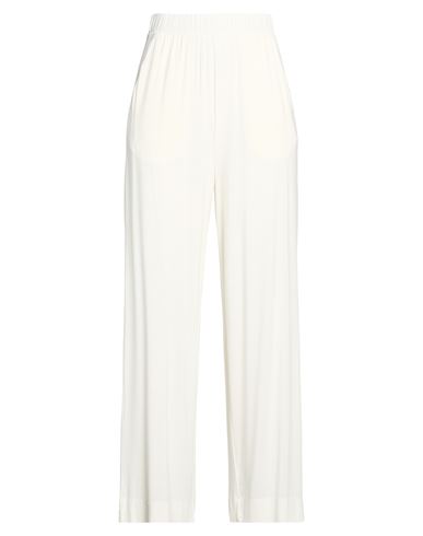Woman Pants White Size L Viscose, Elastane