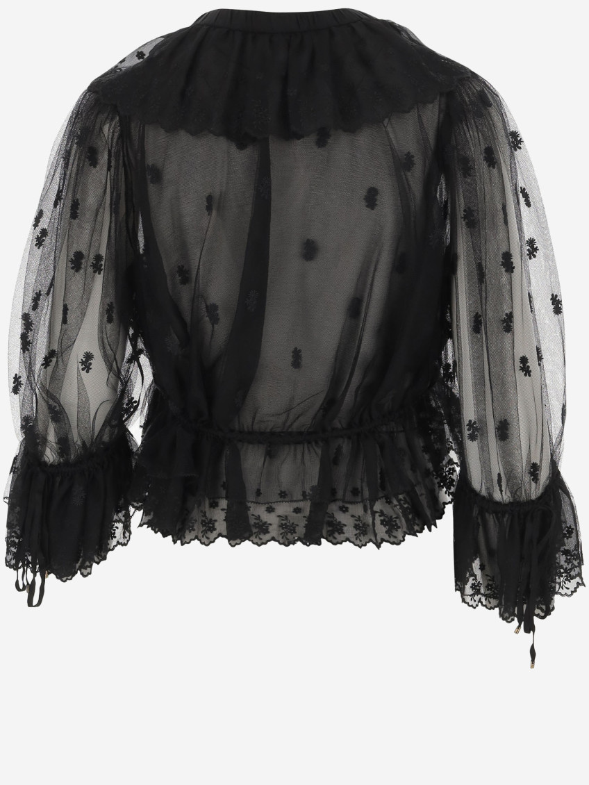 Transparent V-neck Top