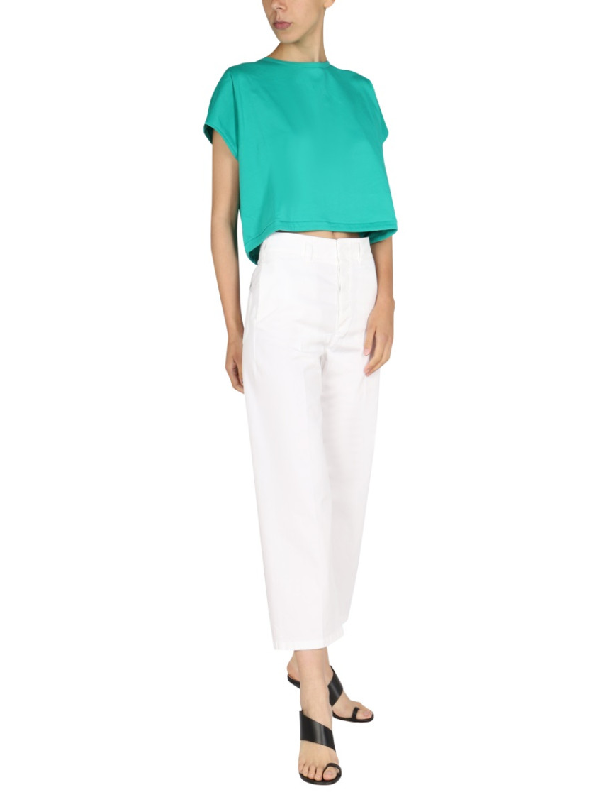 Green Solid Round Neck T-Shirt
