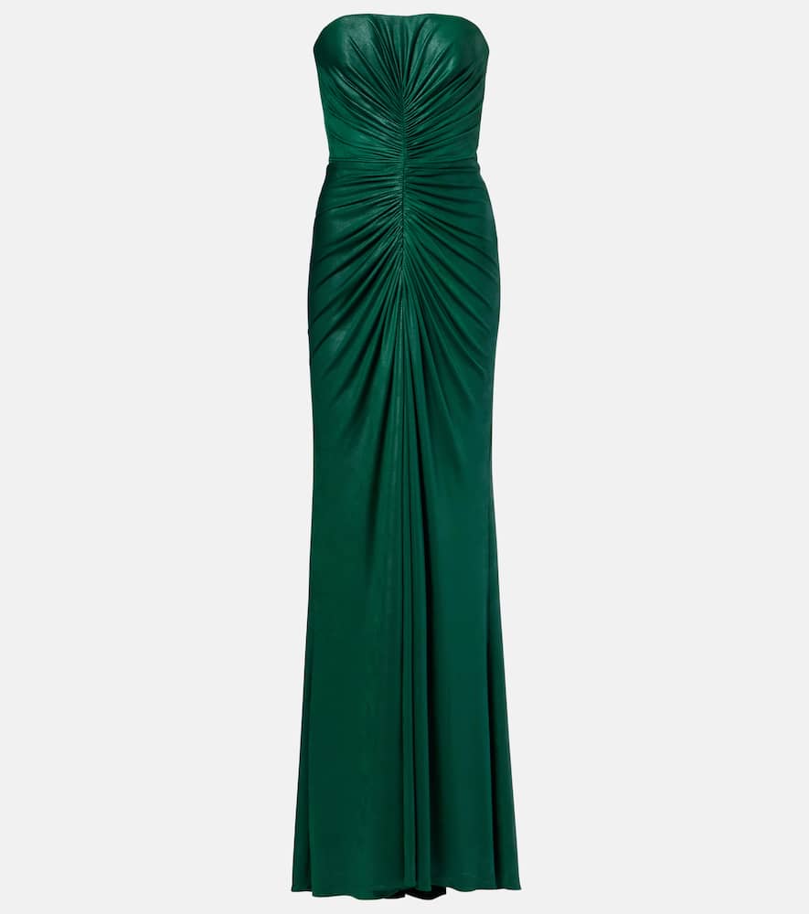 Ruched jersey gown