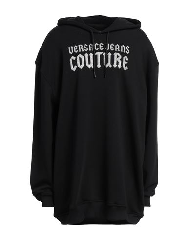 Versace Jeans Couture Woman Sweatshirt Black Size S Cotton, Elastane