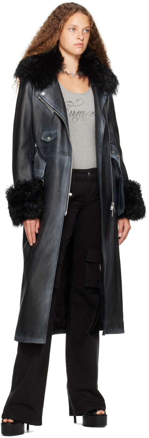 Black cotton cargo pants