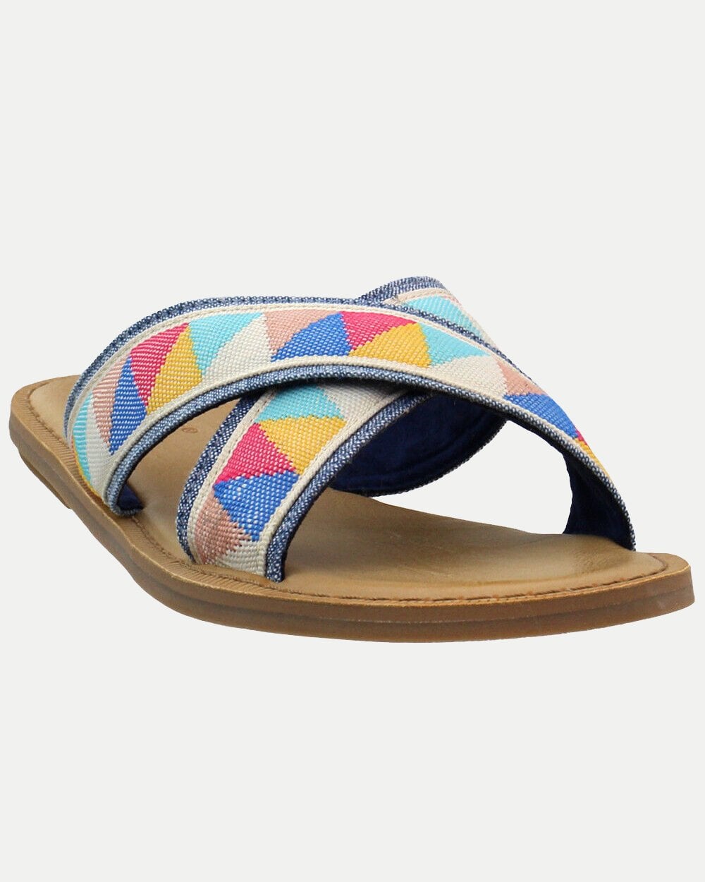 Toms Womens Viv Viv Multi Tribal Sandal in Light Pink Textile