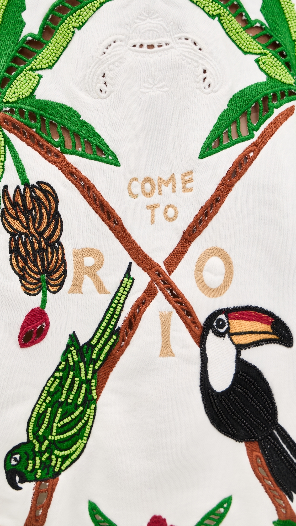 Coconut Trees Come To Rio Sweater Off-White 